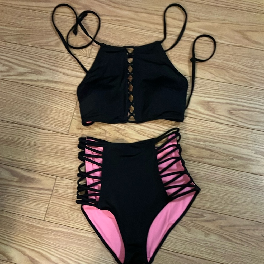 PINK Victoria's Secret Sexy Black Bikini NWOT